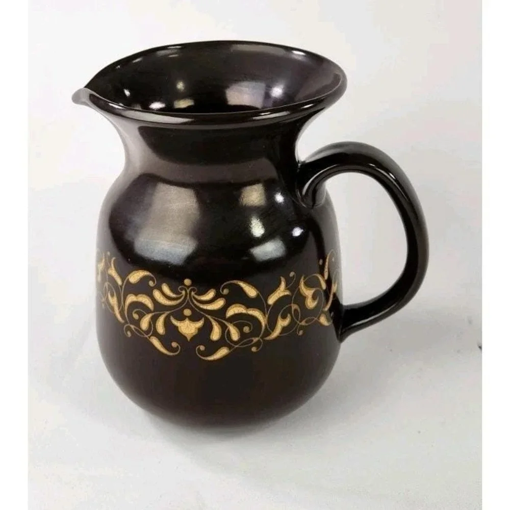 Franciscan Jamoca Water Milk Pitcher Pottery decor ‎ Flower Vase Planter Brown